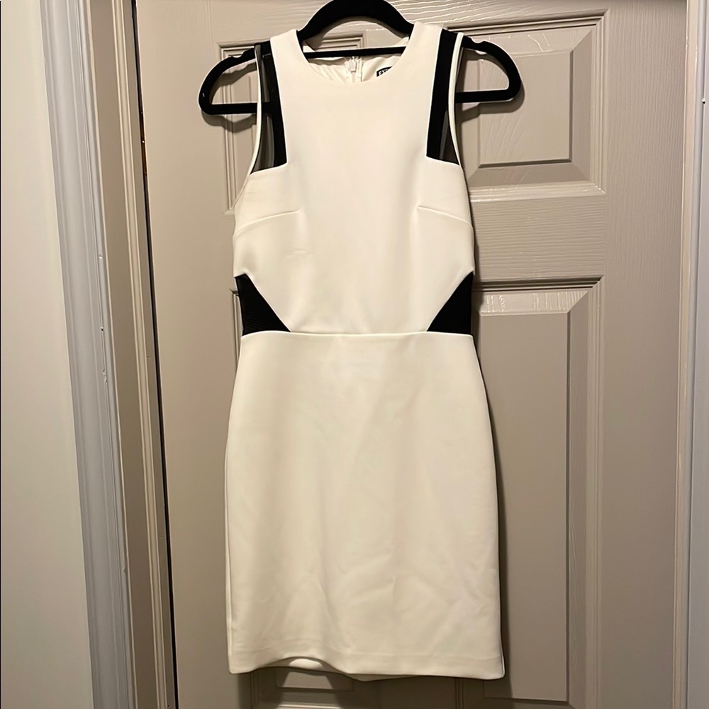 Express White and Black Sleeveless Dress
